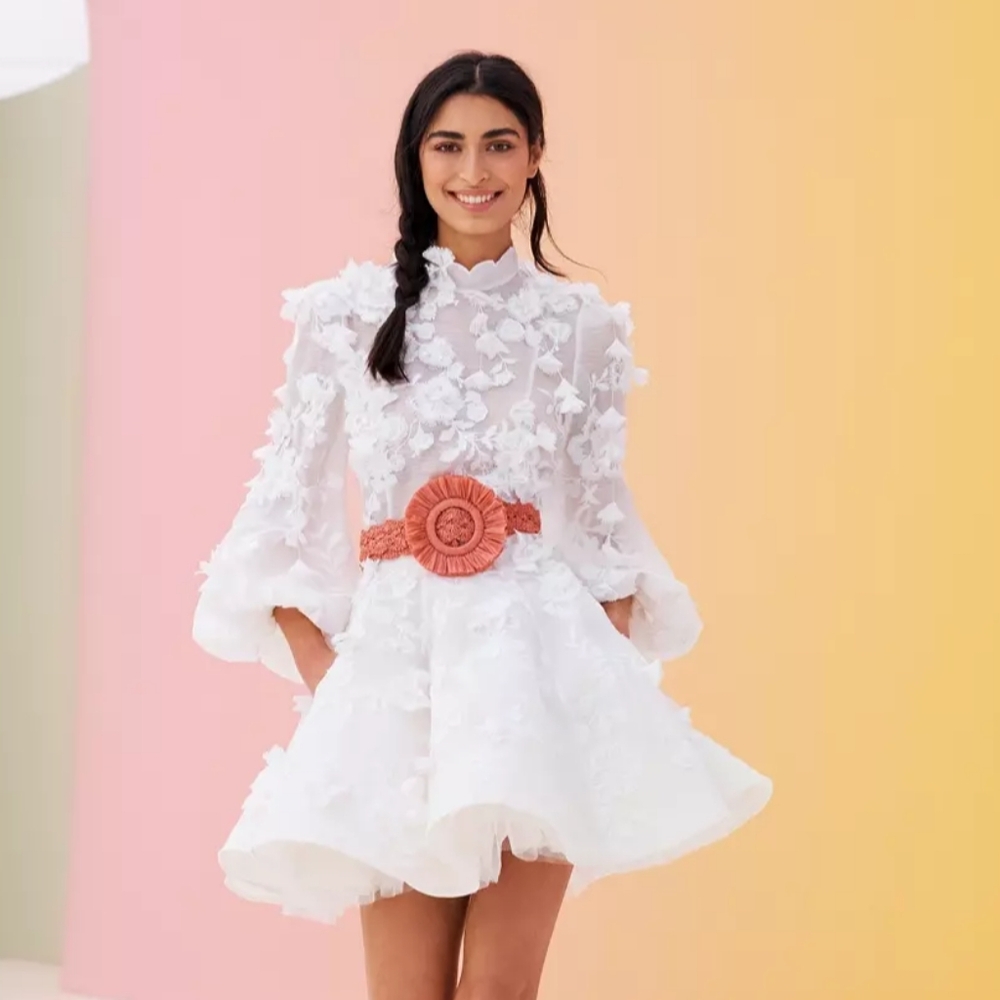 Zimmerman Postcard Applique Lace Skirt
